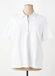 Polo coupe droite manches courtes blanc RABE femme