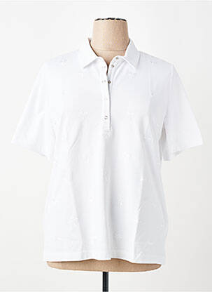 Polo coupe droite manches courtes blanc RABE femme
