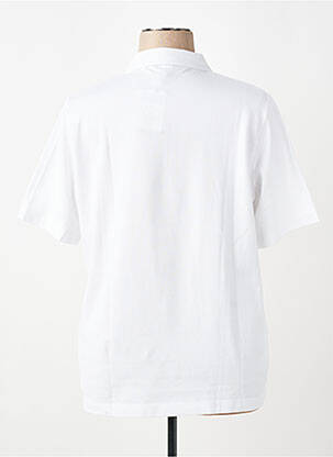 Polo coupe droite manches courtes blanc RABE femme