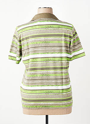 Polo imprimé rayures manches courtes vert RABE femme