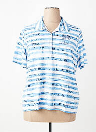 Polo imprimé rayures manches courtes bleu RABE femme