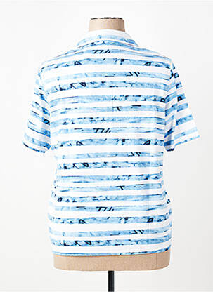Polo imprimé rayures manches courtes bleu RABE femme