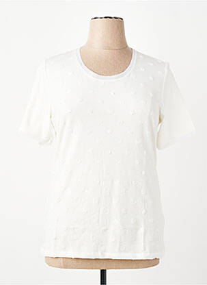 T-shirt coupe droite manches courtes blanc OLSEN femme