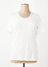 T-shirt coupe droite manches courtes blanc OLSEN femme