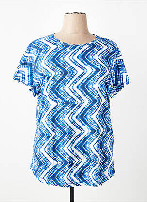 T-shirt imprimé fantaisie manches courtes bleu OLSEN femme