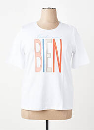 T-shirt coupe droite manches courtes blanc RABE femme