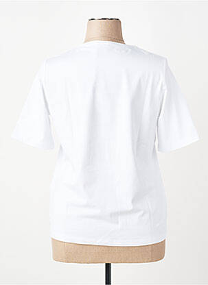 T-shirt sérigraphie floquée manches courtes blanc RABE femme