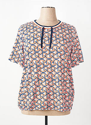 T-shirt imprimé fantaisie manches courtes orange RABE femme