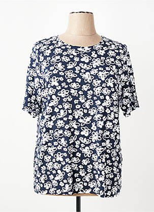 T-shirt imprimé fantaisie manches courtes bleu RABE femme