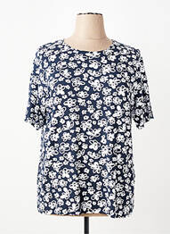 T-shirt imprimé fantaisie manches courtes bleu RABE femme