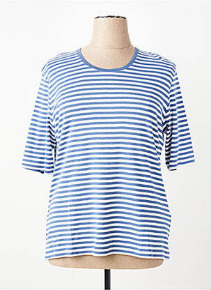 T-shirt coupe cintrée manches courtes bleu RABE femme