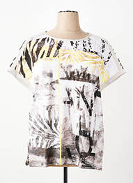 T-shirt imprimé fantaisie manches courtes blanc OLSEN femme