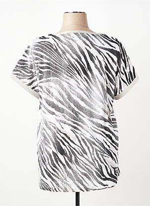 T-shirt imprimé fantaisie manches courtes blanc OLSEN femme