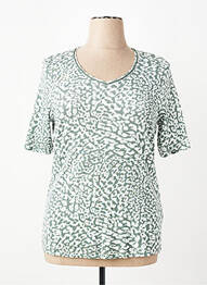 T-shirt imprimé fantaisie manches courtes vert OLSEN femme