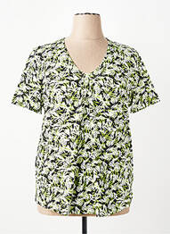 T-shirt imprimé fantaisie manches courtes vert OLSEN femme