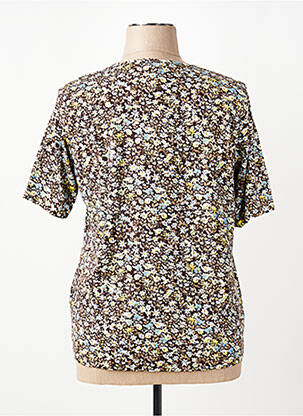 T-shirt imprimé fantaisie manches courtes marron RABE femme