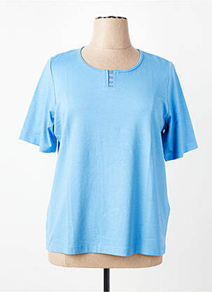 T-shirt coupe droite manches courtes bleu RABE femme
