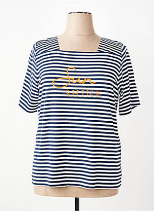 T-shirt coupe droite manches courtes bleu RABE femme