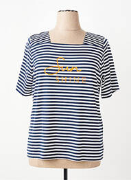 T-shirt coupe droite manches courtes bleu RABE femme