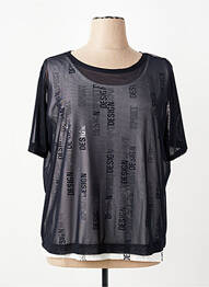 Top stretch manches courtes noir TUZZI femme