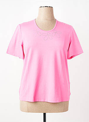 T-shirt coupe droite manches courtes rose RABE femme