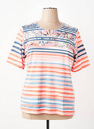 T-shirt coupe cintrée manches courtes orange RABE femme