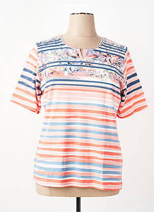 T-shirt coupe cintrée manches courtes orange RABE femme