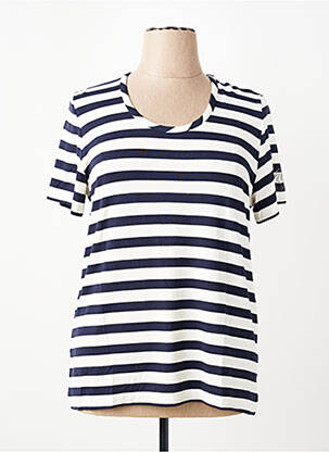 T-shirt coupe droite manches courtes bleu GUITARE femme