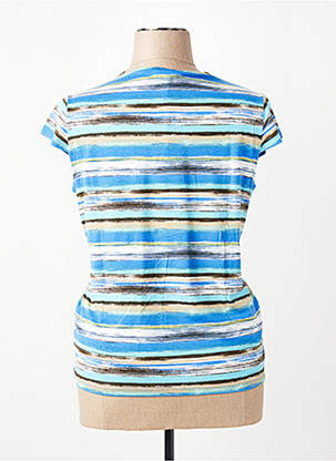 T-shirt col v manches courtes bleu ESCORPION femme