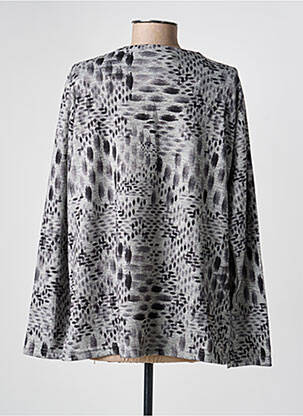 Pull coupe droite manches longues gris I.ODENA femme