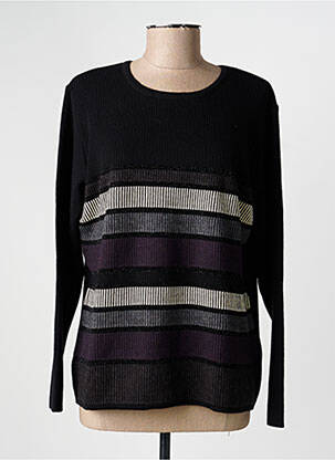 Pull coupe droite manches longues noir TELMAIL femme