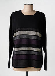 Pull col rond manches longues noir TELMAIL femme