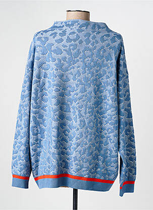 Pull coupe droite manches longues bleu OLSEN femme