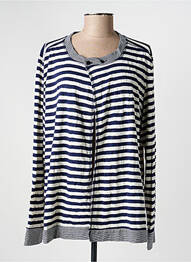 Veste casual col rond bleu KATMAI femme