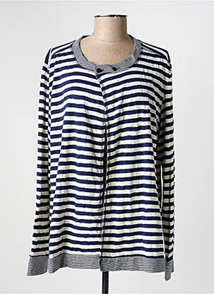 Veste casual col rond bleu KATMAI femme