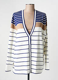 Gilet manches longues fermeture boutonnée sur le devant bleu OLSEN femme