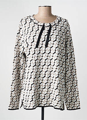 Pull coupe droite manches longues beige OLSEN femme