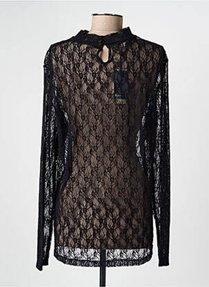 Top col rond manches longues noir KATMAI femme
