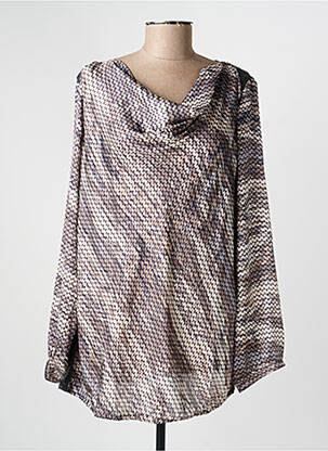 Blouse imprimé fantaisie manches longues gris OLSEN femme