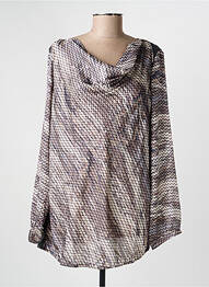Blouse imprimé fantaisie manches longues gris OLSEN femme