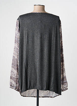 Blouse imprimé fantaisie manches longues gris OLSEN femme