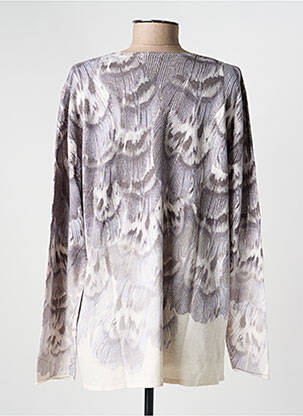 Pull coupe droite manches longues gris OLSEN femme