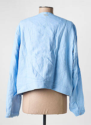 Veste casual col rond bleu SAINT JAMES femme