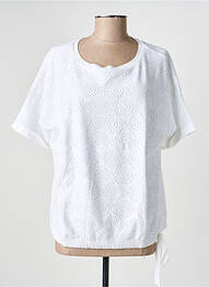 T-shirt coupe droite manches courtes blanc FRANK WALDER femme