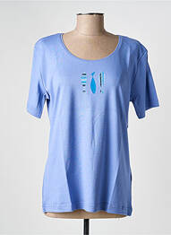 T-shirt coupe droite manches courtes bleu ARMOR LUX femme