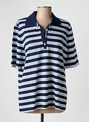Polo coupe droite manches courtes bleu RABE femme