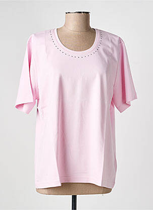 T-shirt coupe droite manches courtes rose RABE femme
