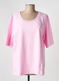 T-shirt coupe droite manches courtes rose RABE femme