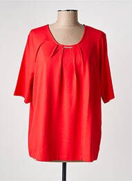 T-shirt coupe droite manches courtes rouge RABE femme