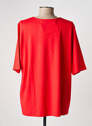 T-shirt coupe droite manches courtes rouge RABE femme